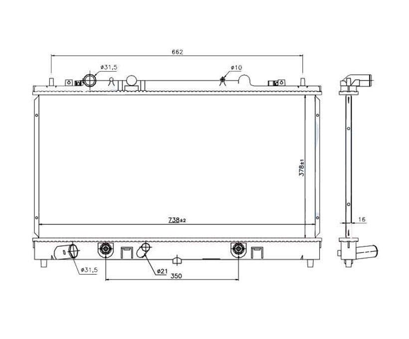 MAZDA 6 02.02 - 08.07 CHŁODNICA