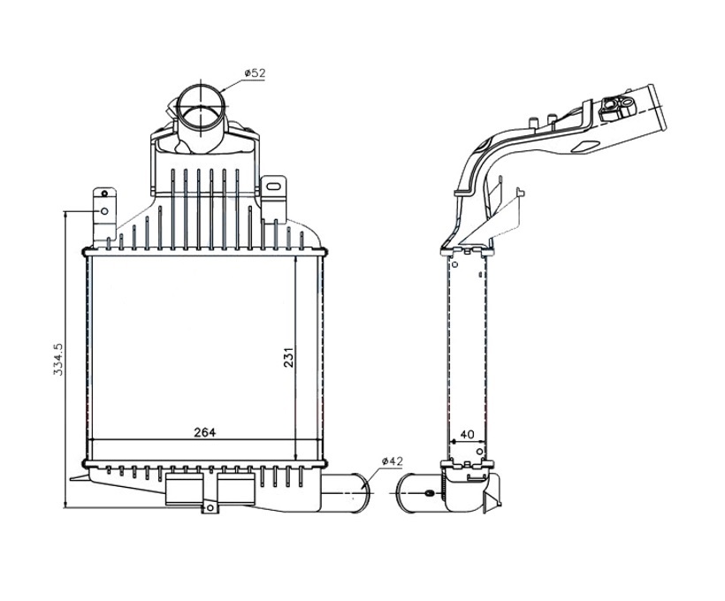 OPEL ASTRA H (A04) 2007 - 2012 INTERCOOLER