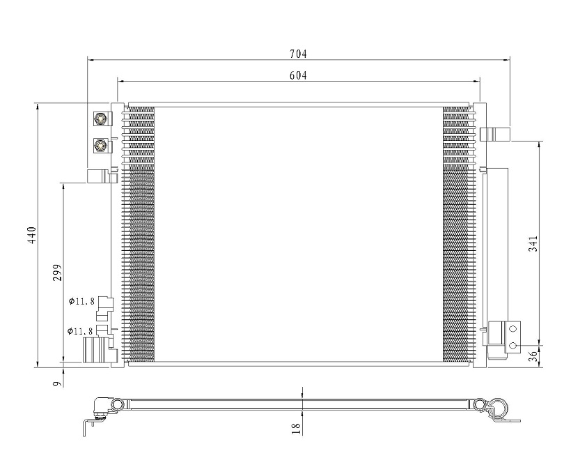 CADILLAC ATS 13 - CHŁODNICA KLIMATYZACJI